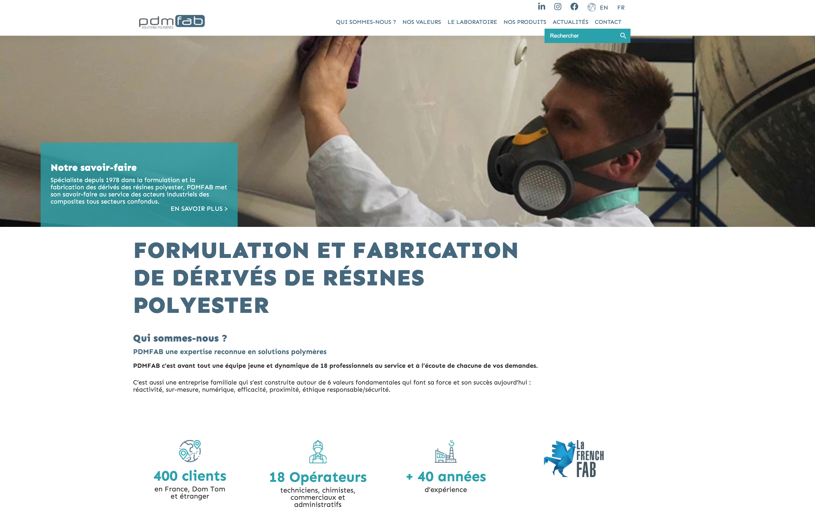 Compos’it à la réalisation du nouveau site Internet vitrine de PDMFAB