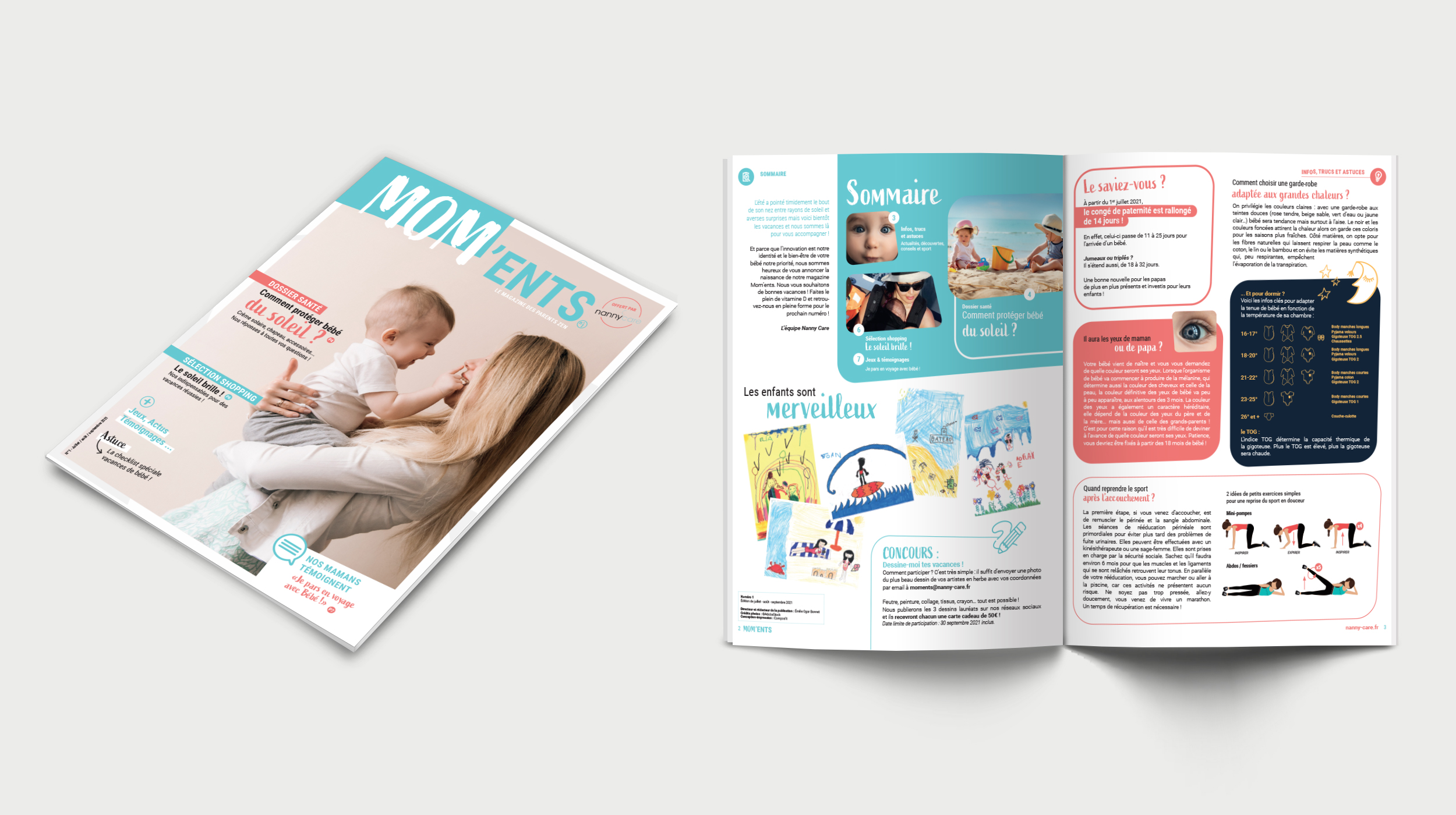 Carnet rose : Mom’ents, le nouveau magazine des parents zen de Nanny Care