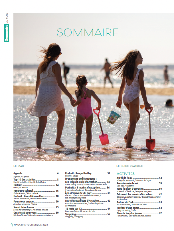 Sommaire mag touristique Arcachon